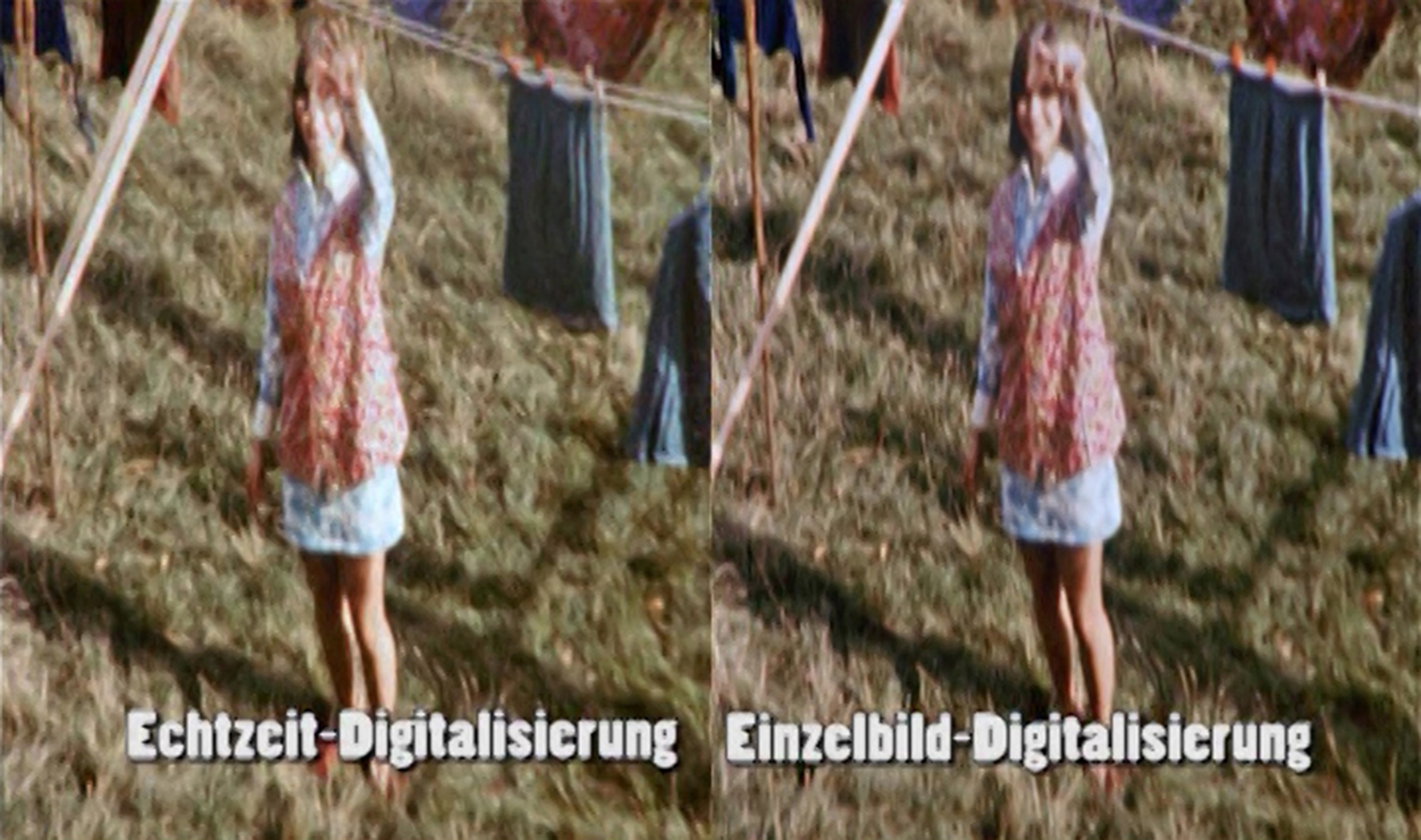 Super 8 digitalisieren auf DVD|Vergleich-Einzelbildabtastung-Abfilmen-bei-Schmalfilm-ueberspielen-de