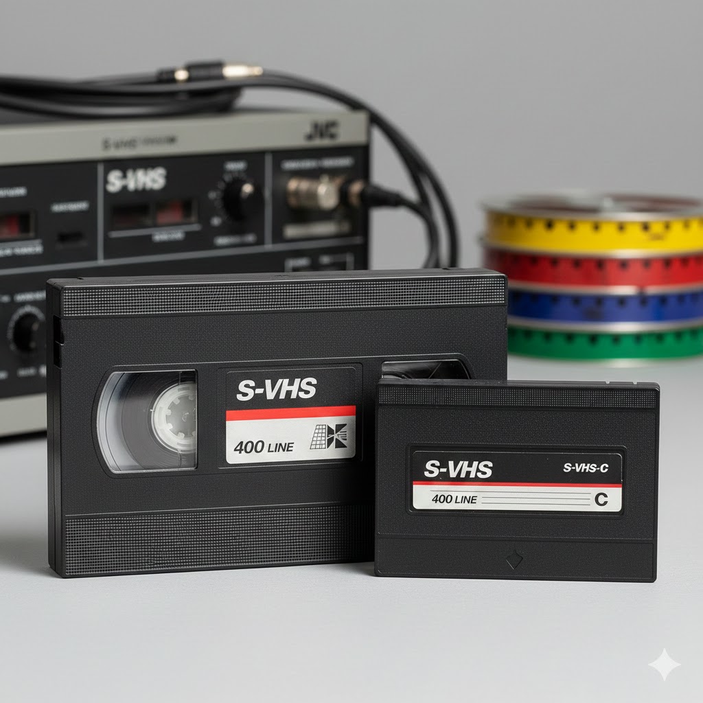 S-VHS und S-VHS-C Kassetten im Vergleich